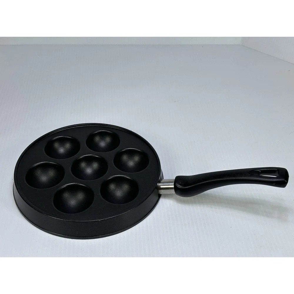 2 NORDIC WARE Ebelskiver Filled‎ Pancake Pan 7 Cavities Spherical
